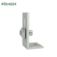 Supports de montage solaire au sol en acier au carbone anodisé pour panneaux photovoltaïques, accessoires d'installation de système PV sur toit en L 1