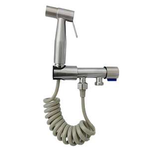Juego de bidé de acero inoxidable 304, juego Shattaf <span class=keywords><strong>para</strong></span> baño, juego de bidé rociador de mano personalizado cepillado <span class=keywords><strong>para</strong></span> Baño - Product Image 1