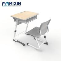 Meubles scolaires, bureau d'élève individuel, structure en métal, bureau d'étude pour élèves de classe, bureau d'école pour les élèves de première année, table et chaise
