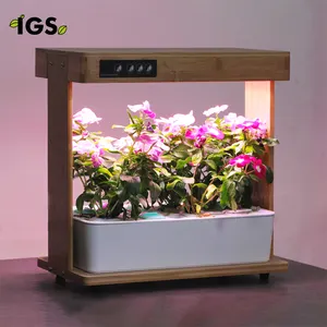 8 Pods Home Hydroponic Growing Systems Watering System Indoor Garden Bamboo For Hydroponics Kitchen Garden