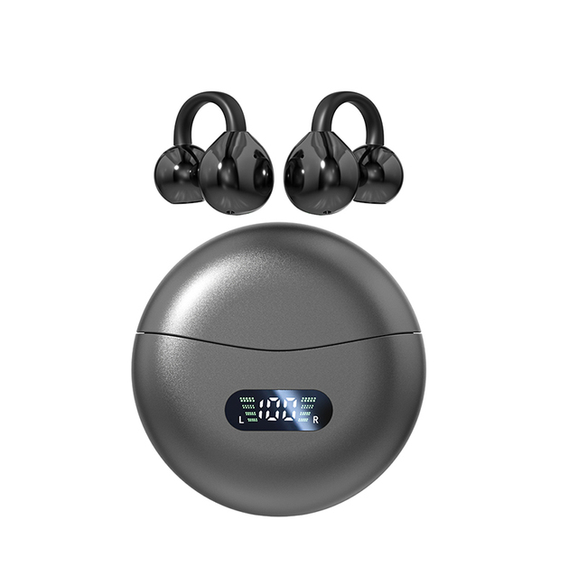 HiFi Stereo Sports Earbuds Open Earphones Wireless Waterproof TWS BT Digital Display Clip-on Headset