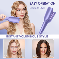 Hairstorm Nouveau Design Fer à Boucler Portable 32mm Violet en Forme d'Œuf avec Ions Négatifs