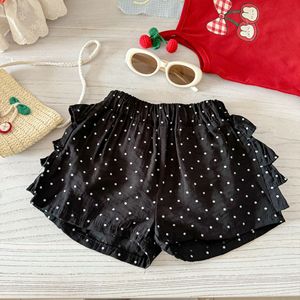 Tongxingyuan Girls Summer Sleeveless Top With Polka Dot Shorts Set Red Cherry Print Cotton Outfit For Kids - Product Image 4