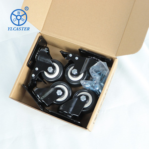 Ruedas giratorias pequeñas para enfriador de aire, ruedas pivotante de 1,5 pulgadas y 2 pulgadas de Pvc Pu de 40mm, <span class=keywords><strong>Amazon</strong></span> WBD - Product Image 1