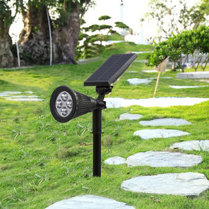 Panel Solar Powered Mini Lamp Kit 2 Brillo Impermeable Jardín doméstico Paisaje al aire libre Césped Luz - Product Image 3