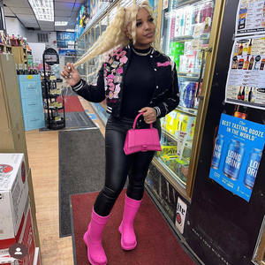 المنتجات الأعلى مبيعًا جواكيت اسكواش وردي جاكيت غير رسمي مطبوع للنساء أنيق - Product Image 4