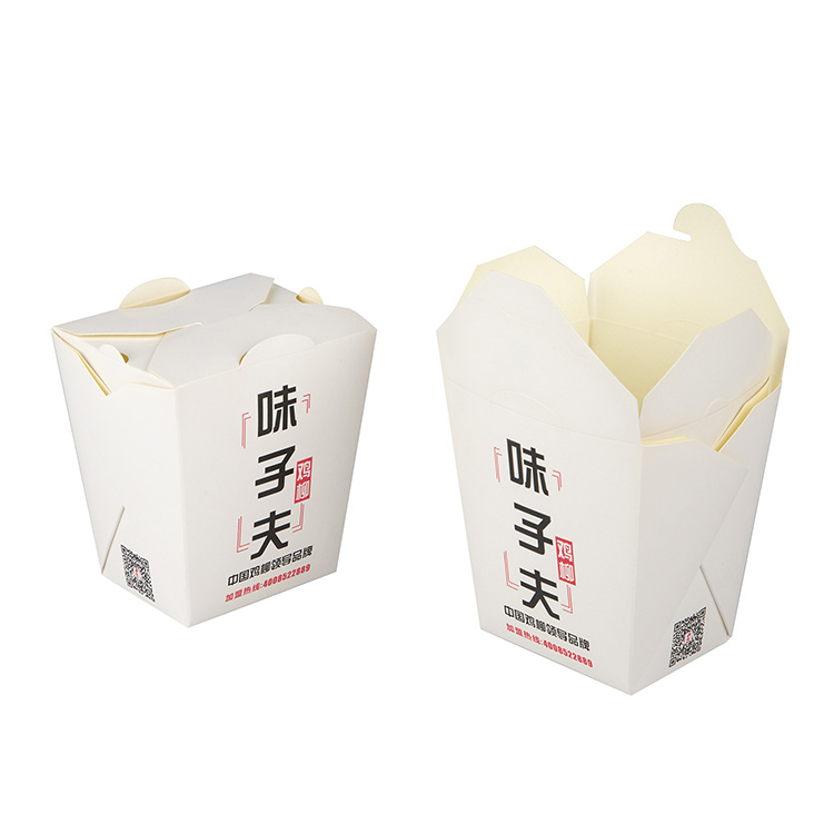 Take Away 16oz 26oz 32oz Biodegradable Round Bottom Disposable Food Container Noodle Fried Chicken bucket Paper Pasta Box