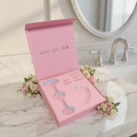 Boîte cadeau magnétique en forme de livre avec logo personnalisé pour outil de massage Gua Sha, boîte de rangement en EVA pour rouleau de jade et quartz pour le visage