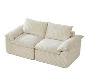 Sofá Moderno Convertible de Pana, Ideal para Apartamentos y Hoteles, Combinable para una Experiencia de Asiento Confortable - Product Image 3