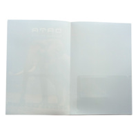 Carpeta de Archivo Transparente en Forma de L, Personalizada, de Plástico PP PVC A4, para Suministros de Oficina, con Bolsillo Trasero