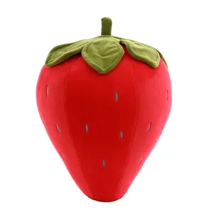 Kawaii anime kustom boneka hewan indah buah lembut 25cm strawberry bantal mainan mewah
