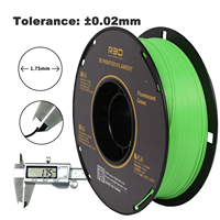 Filament d'imprimante 3D PLA vert néon fluorescent, enroulement soigné, 1,75 mm, 1 kg, 330 m de longueur, certifié ROHS/ISO