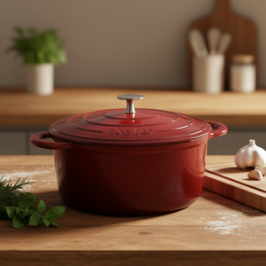 Olla de hierro fundido ovalada Kela Roaster Calido de 6.5 Qt para hornear y asar - Product Image 3