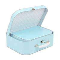 Fabricant direct — boîte cadeau pour bébé, valise en papier bleu, boîte en carton avec poignée, nouveau