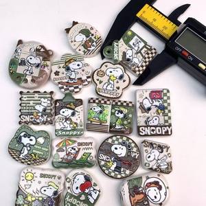 Chaîne de téléphone portable en perles à faire soi-même, imprimé en relief double face Snoopy <span class=keywords><strong>Cactus</strong></span> vert, accessoires pour stylo à perles - Product Image 2