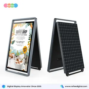 Outside Digital Signage Display Solar Energy System Totem Outdoor Digital Poster Battery Powered LCD Screen Advertising Machine