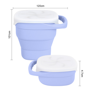 Gıda sınıfı kullanımlık kase bebek yeme BPA ücretsiz silikon aperatif fincan saplı kase kapak aperatif tutucu fincan aperatif ve içecek fincan - Product Image 6