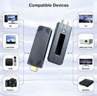 MOERTEK Kit Pemancar dan Penerima HDMI Nirkabel 5.8GHz, HDMI Extender 1080P untuk Laptop PC Kamera ke TV Proyektor Monitor