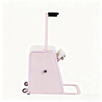 Chaise de Pilates Wunda, chaise d'équilibre, cadre rose, ressorts réglables, poignées, roues à pédales pour la maison, le studio, la salle de sport, l'entraînement