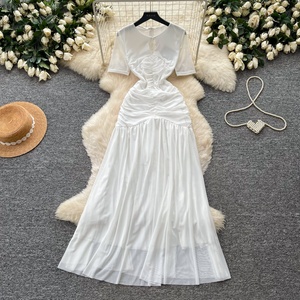 Vestidos Casuales Bordados de Primavera 2026 para Mujer con Cintura Natural, Estilo Romántico - Product Image 3