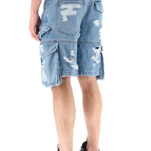 ShanLai - Jeans Holgados Desgastados 100% Algodón/Shorts de Mezclilla de Diseño Personalizado para Hombre - Product Image 4