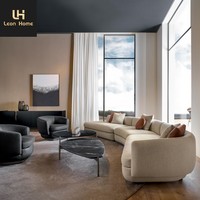 Projet de villa design, style moderne, canapé sectionnel de luxe, ensemble de meubles pour salon