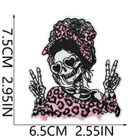 Patchs brodés thermocollants sur le thème Halloween Y2K, style cool et tendance, pour les fans de Baddie