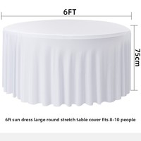 Nappe de table en polyester unie, épaisse, anti-poussière, style européen et américain, universelle quatre saisons, pour table à manger, résistante au soleil