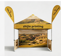 Tente pliante publicitaire 3x3 personnalisée avec logo imprimé pour événements extérieurs, stand commercial, salon professionnel, gazebo, auvent Oxford