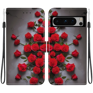 Étui <span class=keywords><strong>portefeuille</strong></span> en cuir motif papillon et fleur pour <span class=keywords><strong>Google</strong></span> <span class=keywords><strong>Pixel</strong></span> 9 Pro XL 9A 8 8A 7 7A 6 6A 5 XL 5A <span class=keywords><strong>4A</strong></span> avec sangle et rabat, motif Panda - Product Image 1