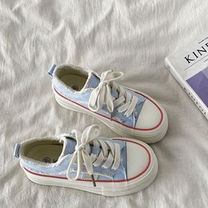 2026 Spring Autumn Women <b>Canvas</b> Shoes, Niche Design <b>Round</b> Toe Thick Sole White Sneakers, Versatile Casual Board Shoes - Product Image 2