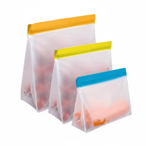 Sacchetti per Alimenti Riutilizzabili Senza BPA, Confezione da 3 con Chiusura Ermetica per Snack, Panini, Adatti per Congelatore e Lavastoviglie - Product Image 1