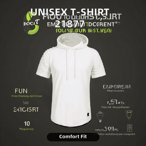 T-shirt sportif de haute qualité pour hommes/femmes 100% fil de coton teint 260 grammes de poids coupe ample impression numérique conception vierge - Product Image 2