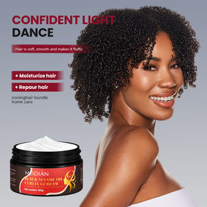 Crema para Rizos con Aceite de Sésamo Negro, Mascarilla Capilar Hidratante, Acondicionador para Cabello Seco y Suave, Productos de Cuidado Personal y Belleza - Product Image 5