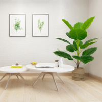 Feuille de Lotus Artificielle Taro Feuille Branche Bonsaï En Pot Alocasia Feuille pour le Salon Bureau Escalier Balcon Décoration