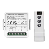Contrôleur de rideaux intelligent WiFi SIXWGH Tuya avec sauvegarde RF433 10A, compatible avec Alexa et Google Home pour stores enrouleurs et stores vénitiens
