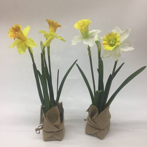NRT001 Plante artificielle de mariage faite à la main, tissu doux au toucher réel, narcisse artificiel, nouveau design - Product Image 2