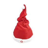 חשמלי חג המולד כובע מוסיקה סנטה כובע פסטיבל מסיבת צעצוע קישוט מתנת שירה נדנדה כובע