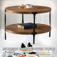 Table basse moderne en bois durable avec plateau géométrique tridimensionnel et cadre en marbre, meubles de salon, salle à manger