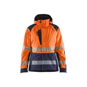 BLAKLADER - 443619875389S Veste Shell haute visibilité pour femme Orange/Bleu marine-EAN 7330509864975 HI-VIS WORKWEAR - Product Image 1
