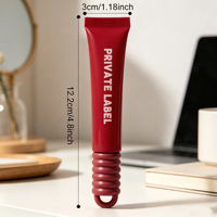 Tube souple personnalisé pour brillant à lèvres avec logo, conteneur à visser facile à transporter, emballage cosmétique 5ml, support porte-clés, tube de baume à lèvres compressible