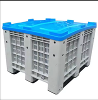 Caisses de palette pliables en plastique pliantes empilables de stockage d'entrepôt en vrac résistant à vendre
