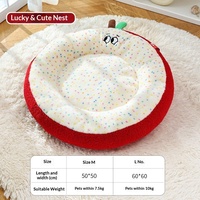 Lit pour chat en forme de grenouille, niche en peluche douillette et chaude pour intérieur, maisonnette mignonne pour chats, chatons et petits chiens, doux et moelleux