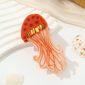 Fermaglio per Capelli a Forma di Medusa Luminosa Creativo per Donne, Elegante Acconciatura Posteriore, Clip in Acetato di Moda di Nicchia - Product Image 4