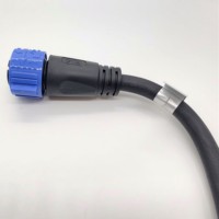 IP67 protección a prueba de agua empuje autoblocante M19 serie 2pin 20A conector hembra conjunto de cable 2way 2, 5 mm2 cable de goma