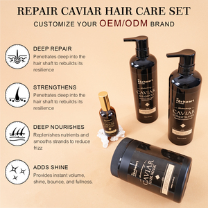 Set di Prodotti per la Cura dei Capelli Afro di Lusso con Estratto di Caviale, <span class=keywords><strong>Shampoo</strong></span> e Balsamo Proteici Organici con Logo Personalizzato OEM - Product Image 4