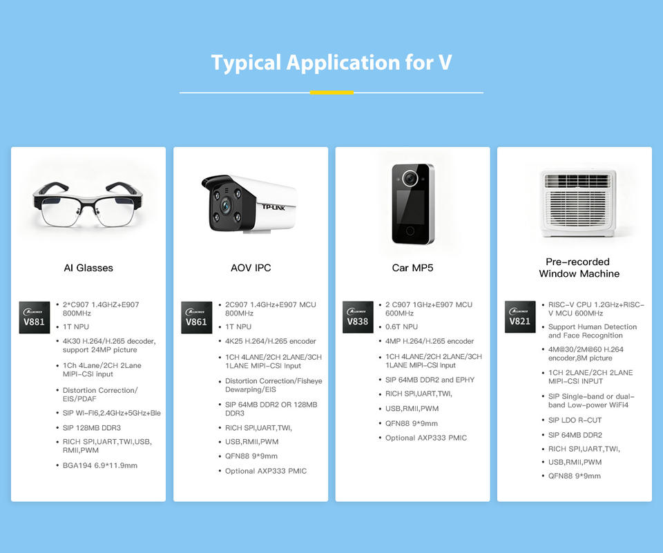 2024 RTS Official Shop - Allwinner V853 AI Chip with 2 Cameras