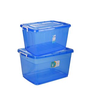 Hokori 90L hình chữ nhật lưu trữ <span class=keywords><strong>container</strong></span>-công suất lớn, bền, Stackable, đa mục đích bin cho nhà, văn phòng, và nhà kho - Product Image 1