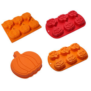 Moule à gâteau citrouille en silicone en promotion, facile à nettoyer, kit de pâtisserie artisanal pour Halloween, compatible lave-vaisselle et four, pour fête d'Halloween - Product Image 5
