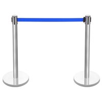 Poteau de guidage Xuxuan en chrome avec barrière à sangle pour aéroports et expositions